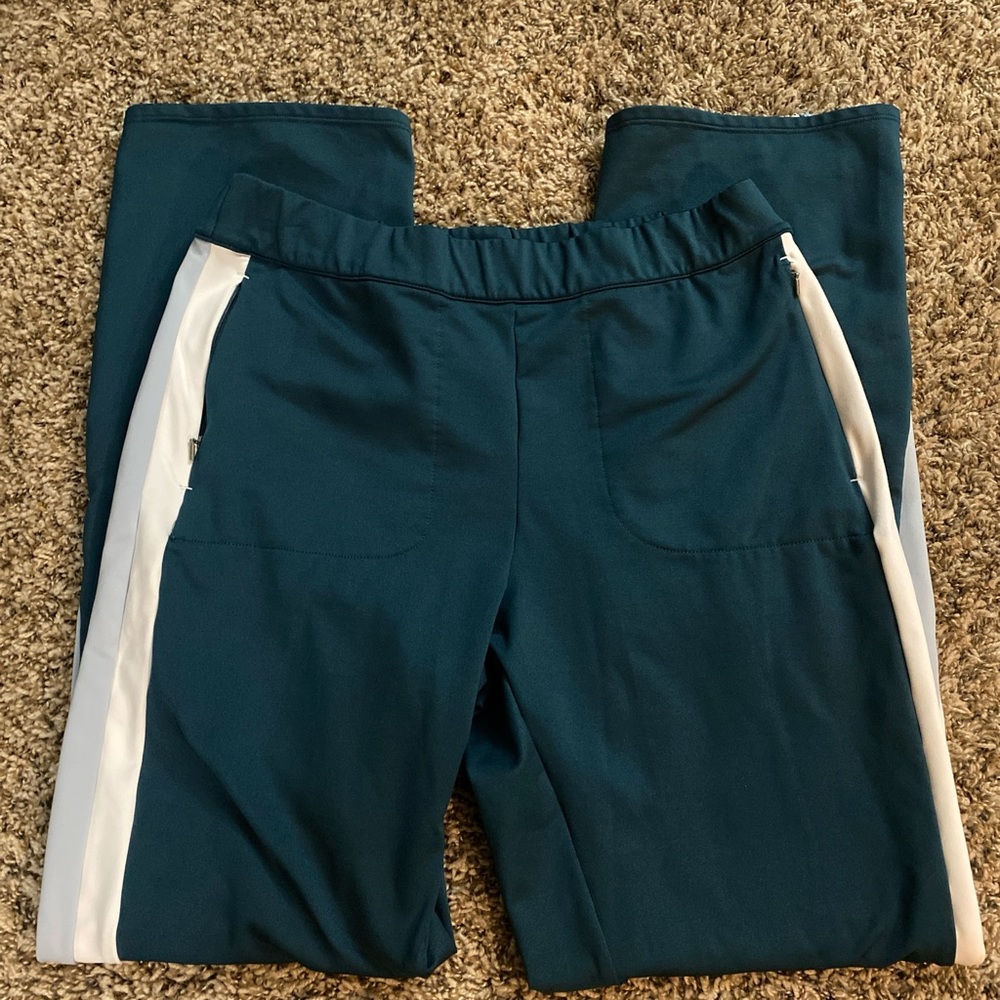 Zella Teal Joggers with White Stripes